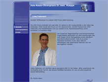 Tablet Screenshot of hno-praxis-koeppe.de